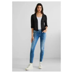 Street One Suse Damen 3/4 Arm Strickjacke Black -Wellensteyn Shop street one new suse bluse schwarz 10001 ansicht ganzkoerper