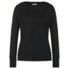 Street One Damen Pullover Rib Neck U-Boat Black 1 Street One Damen Pullover Rib Neck U-Boat Black -Wellensteyn Shop street one rib neck u boat shirt rundhalsshirt schwarz 10001