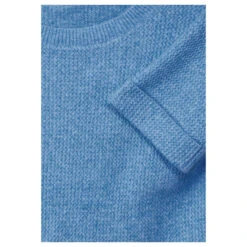 Street One Damen 3/4 Arm Pullover Round Neck Structure Light Blue Melange -Wellensteyn Shop street one round neck with structure blau 15515 detail