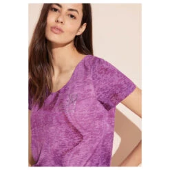 Street One Damen T-Shirt Shadings Burn Dessin Magnolia Pink -Wellensteyn Shop street one shadings burn dessin shirt rosa 35755 model detail vorne