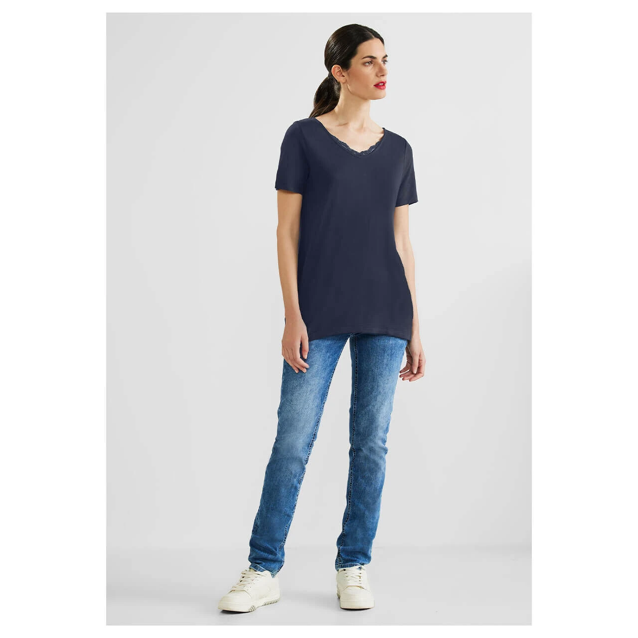 Street One V-Neck T-Shirt Deep Blue 6 Street One V-Neck T-Shirt Deep Blue – Bild 4