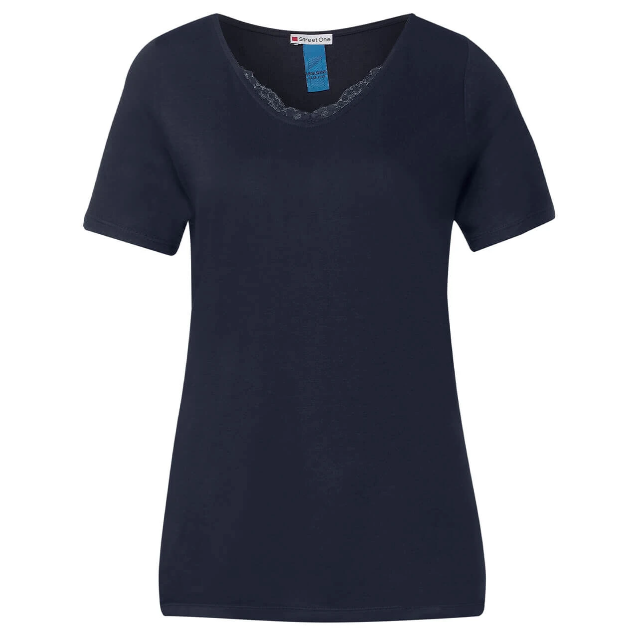 Street One V-Neck T-Shirt Deep Blue 3 Street One V-Neck T-Shirt Deep Blue