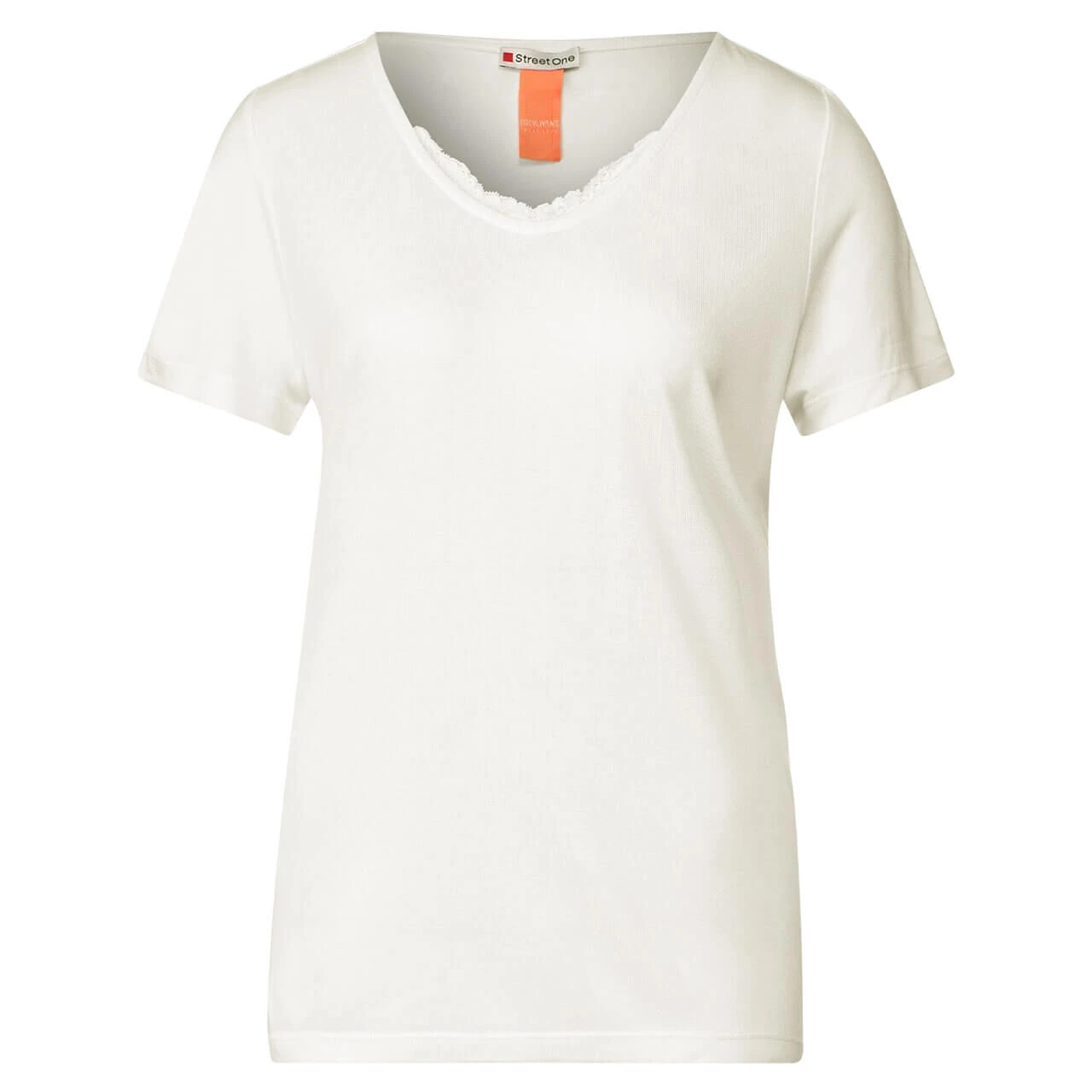 Street One V-Neck T-Shirt Off White 3 Street One V-Neck T-Shirt Off White