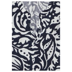 Street One Damen Kurzarm Bluse Splitneck Deep Blue -Wellensteyn Shop street one shirtblouse with splitneck bluse blau 21238 detail