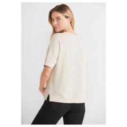 Street One Damen T-Shirt Silk Look Lucid White -Wellensteyn Shop street one silk look shirt beige 14451 model hinten