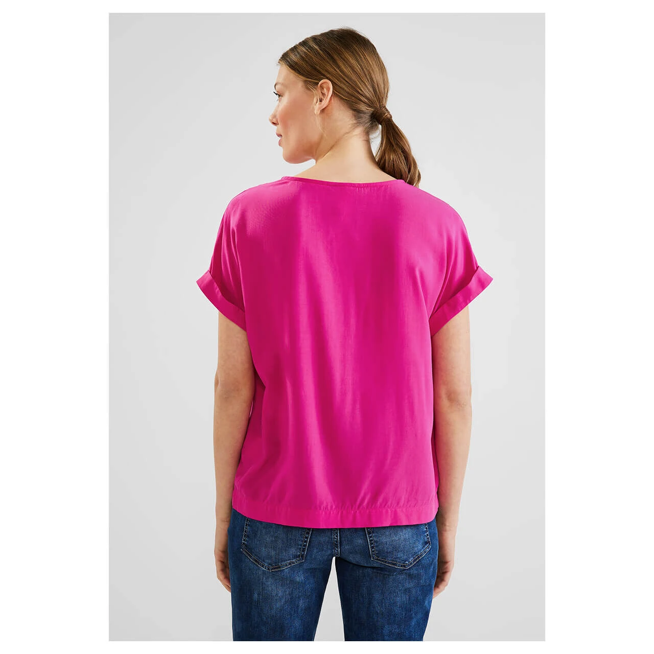 Street One Damen Kurzarm Bluse Nu Pink With Flap 5 Street One Damen Kurzarm Bluse Nu Pink With Flap – Bild 3