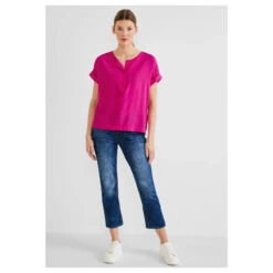 Street One Damen Kurzarm Bluse Nu Pink With Flap 10 Street One Damen Kurzarm Bluse Nu Pink With Flap -Wellensteyn Shop street one solid blouse flap placket bluse rosa 14717 vorne