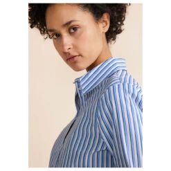 Street One Damen Langarm Bluse Striped Business Light Blue -Wellensteyn Shop street one striped business blouse hemdbluse blau 30000 model detail