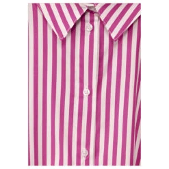 Street One Damen Langarm Bluse Striped Office Bright Cozy Pink -Wellensteyn Shop street one striped office blouse hemdbluse rosa 25463 detail