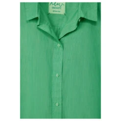 Street One Damen Langarm Bluse Striped Fresh Green -Wellensteyn Shop street one striped shirtcollar gruen 25376 detail