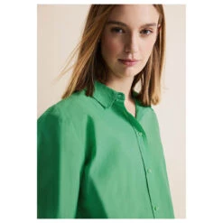 Street One Damen Langarm Bluse Striped Fresh Green -Wellensteyn Shop street one striped shirtcollar gruen 25376 model detail