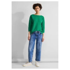 Street One Damen 3/4 Arm Shirt Structure Mix Fresh Green 11 Street One Damen 3/4 Arm Shirt Structure Mix Fresh Green -Wellensteyn Shop street one structure mix 3 4 arm shirt gruen 15376 model