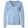Street One Damen Pullover V-neck Feather Blue Melange 1 Street One Damen Pullover V-neck Feather Blue Melange -Wellensteyn Shop street one sweater pullover blau 14962