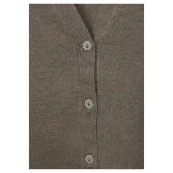 Street One V-neck Strickjacke Falcon Brown Melange -Wellensteyn Shop street one v neck cardigan braun 15066 detail