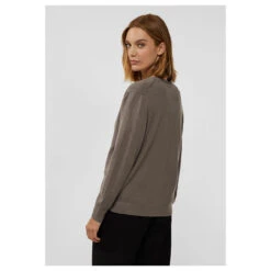 Street One V-neck Strickjacke Falcon Brown Melange -Wellensteyn Shop street one v neck cardigan braun 15066 hinten