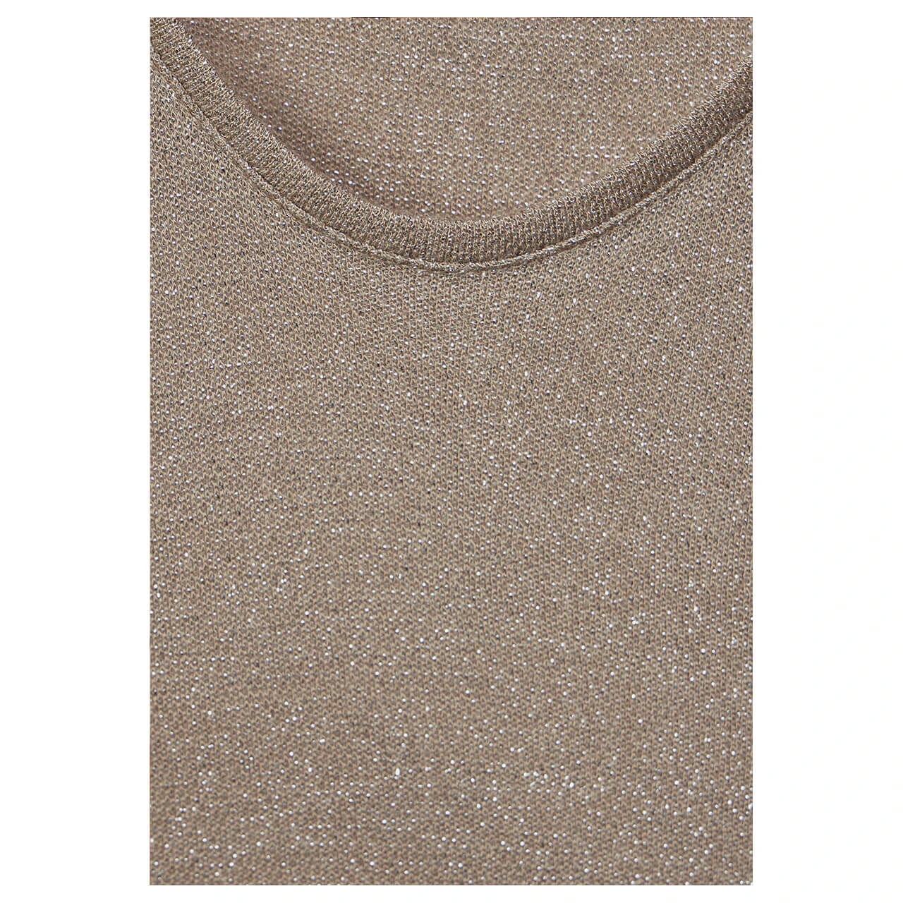 Street One Damen T-Shirt V-neck Shiny Safari Beige 8 Street One Damen T-Shirt V-neck Shiny Safari Beige – Bild 6