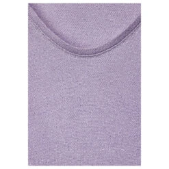 Street One Damen T-Shirt V-neck Shiny Lilac -Wellensteyn Shop street one v neck shiny shirt violett 15153 detail