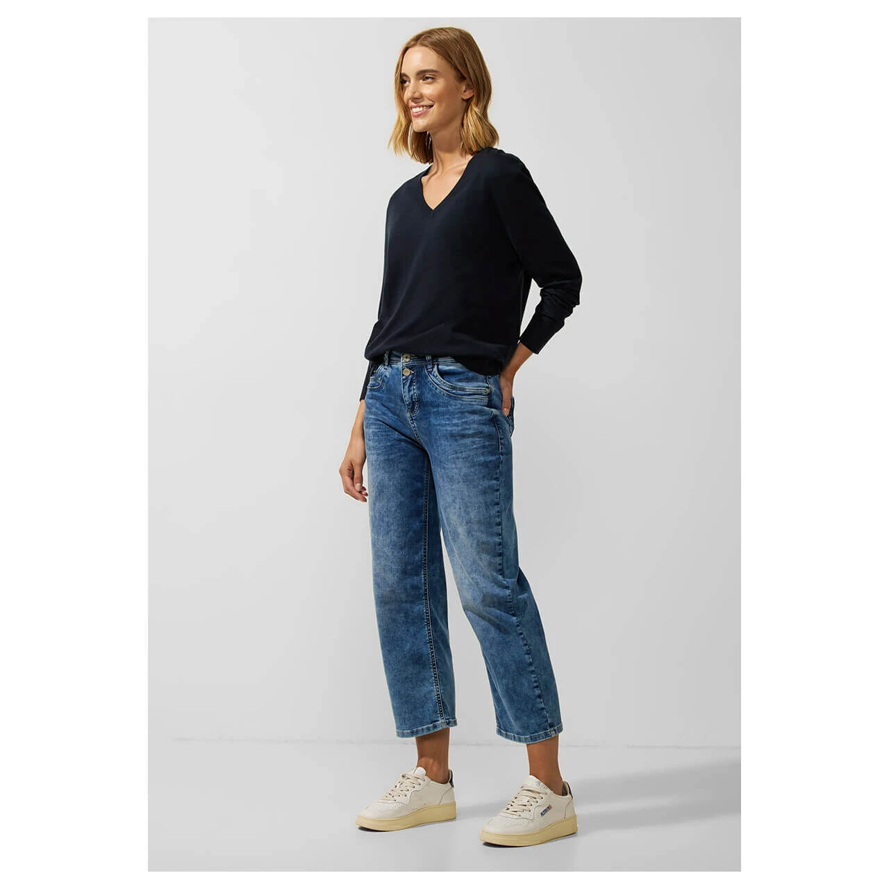 Street One V-neck Pullover Deep Blue 6 Street One V-neck Pullover Deep Blue – Bild 4