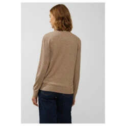 Street One V-neck Pullover Bleached Sand Melange 9 Street One V-neck Pullover Bleached Sand Melange -Wellensteyn Shop street one v neck sweater pullover beige 14960 ansicht model hinten