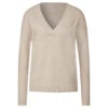 Street One Damen Pullover V-neck Sweater Sand Melange -Wellensteyn Shop street one v neck sweater pullover beige 15379