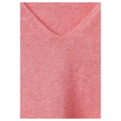 Street One Damen Pullover V-neck Legend Rose Melange 11 Street One Damen Pullover V-neck Legend Rose Melange -Wellensteyn Shop street one v neck sweater rosa 14961 detail