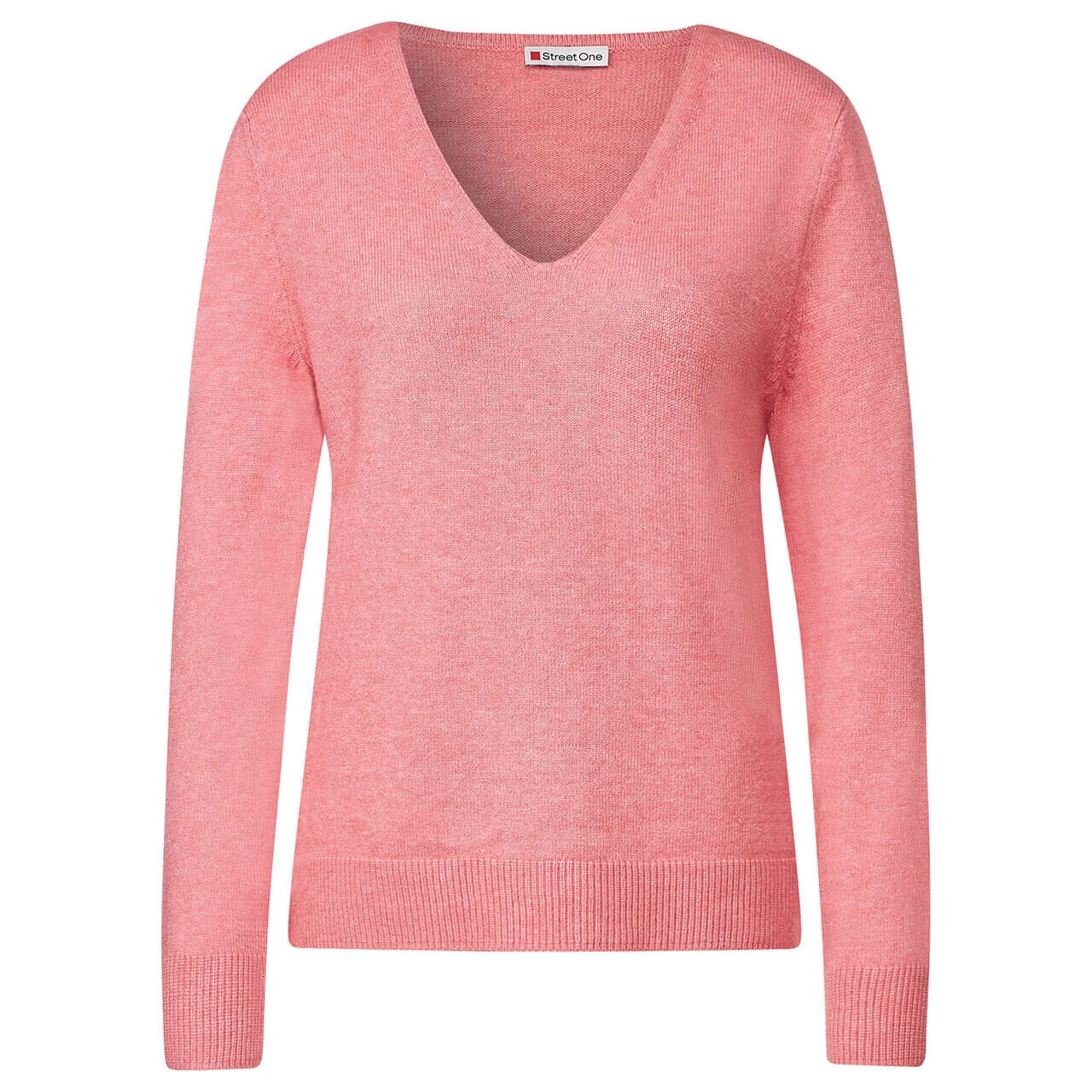 Street One Damen Pullover V-neck Legend Rose Melange 3 Street One Damen Pullover V-neck Legend Rose Melange