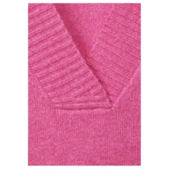 Street One Damen Pullover V-neck Sweater Cozy Pink Melange 13 Street One Damen Pullover V-neck Sweater Cozy Pink Melange -Wellensteyn Shop street one v neck sweater rosa 15310 detail