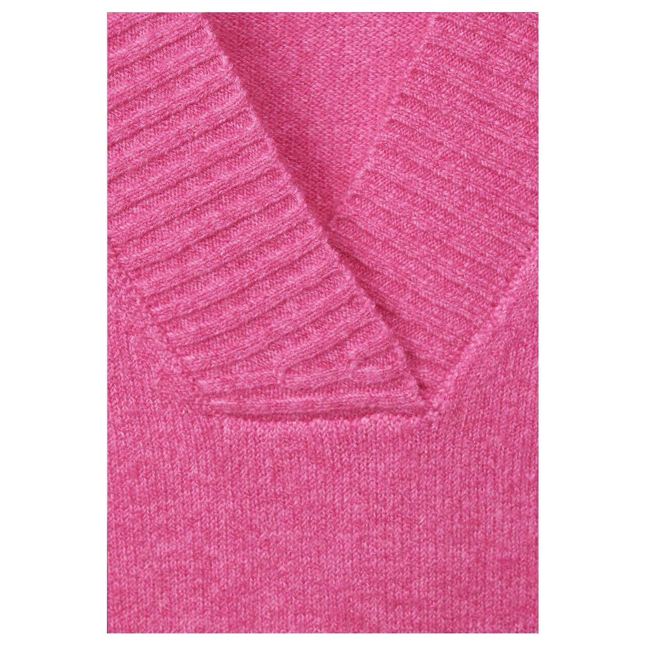 Street One Damen Pullover V-neck Sweater Cozy Pink Melange 8 Street One Damen Pullover V-neck Sweater Cozy Pink Melange – Bild 6