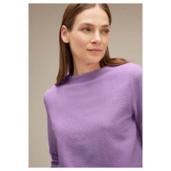 Street One Damen Pullover Turtle Neck Soft Pure Lilac -Wellensteyn Shop streetone langarmshirt violett 15289 model