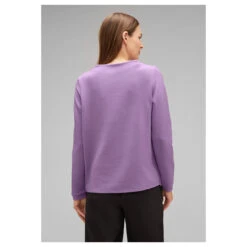 Street One Damen Pullover Turtle Neck Soft Pure Lilac -Wellensteyn Shop streetone langarmshirt violett 15289 model hinten